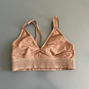Fabletics sculpt, knit, sports bra and beige